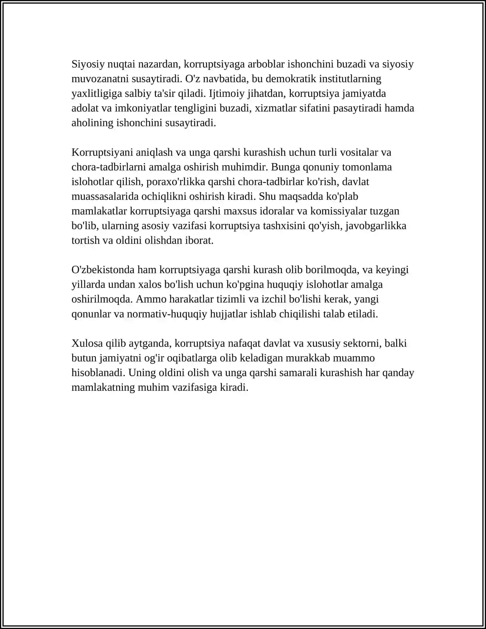 KORUPSIYANI MOXIYATI VA UNING OQIBATLARI 4