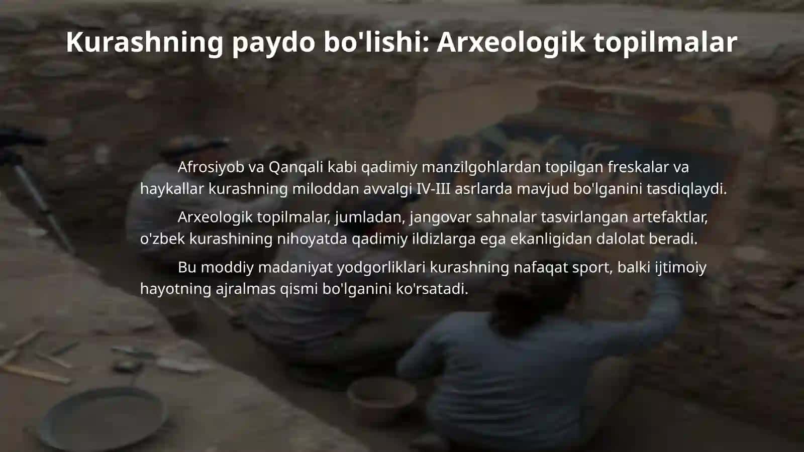 O’zbek kurashi paydo bo’lishi va qoidalari 4