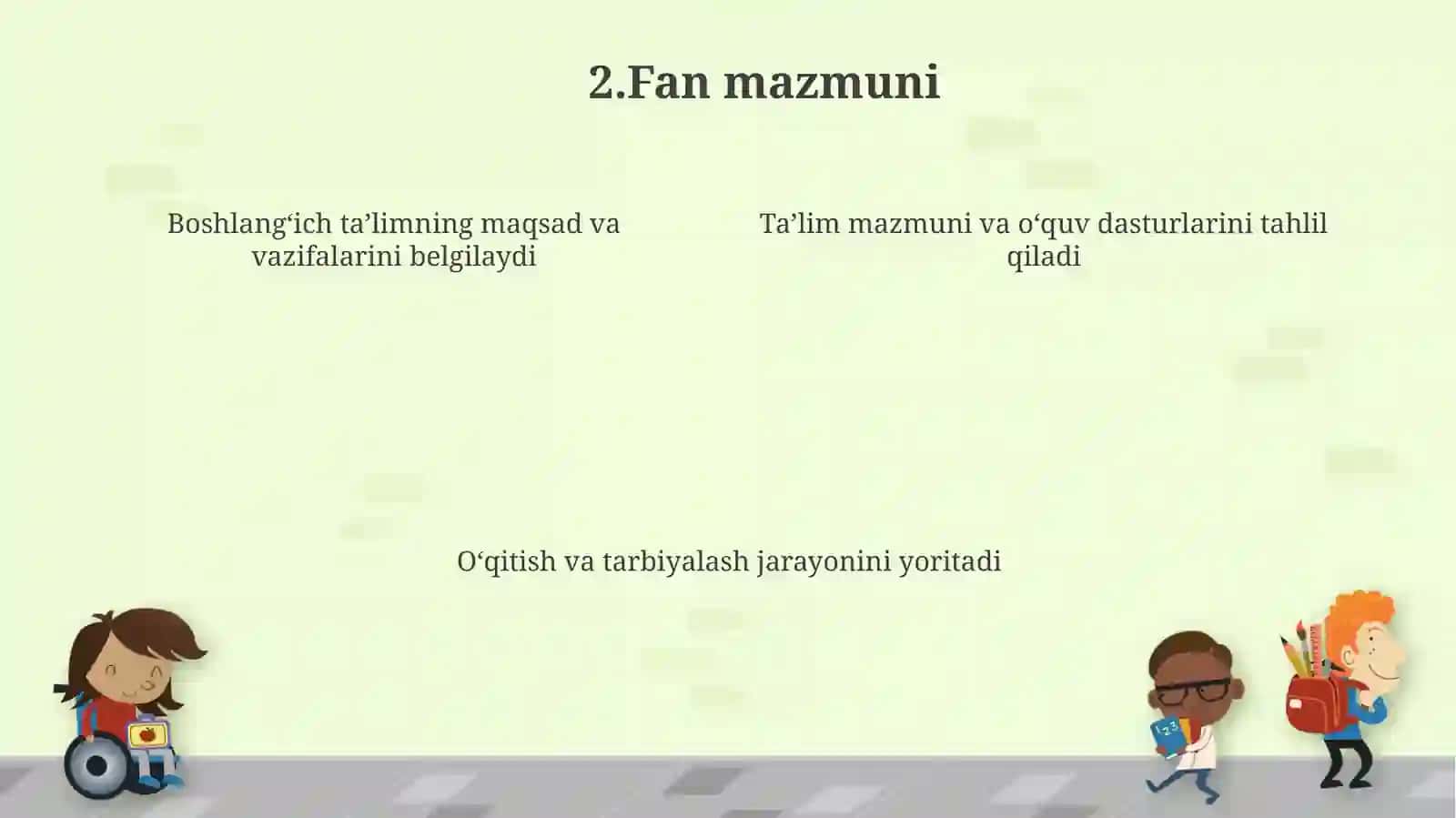 Boshlang‘ich ta’lim pedagogikasi sifanining mazmuni 4