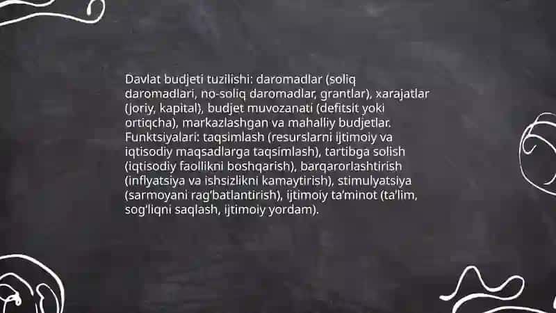 Budjetlashtirish va budjet nazorati 4