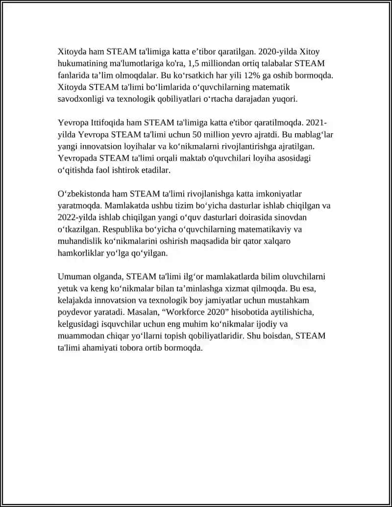 STEAM TA'LIM (STEAM EDUCATION) 4