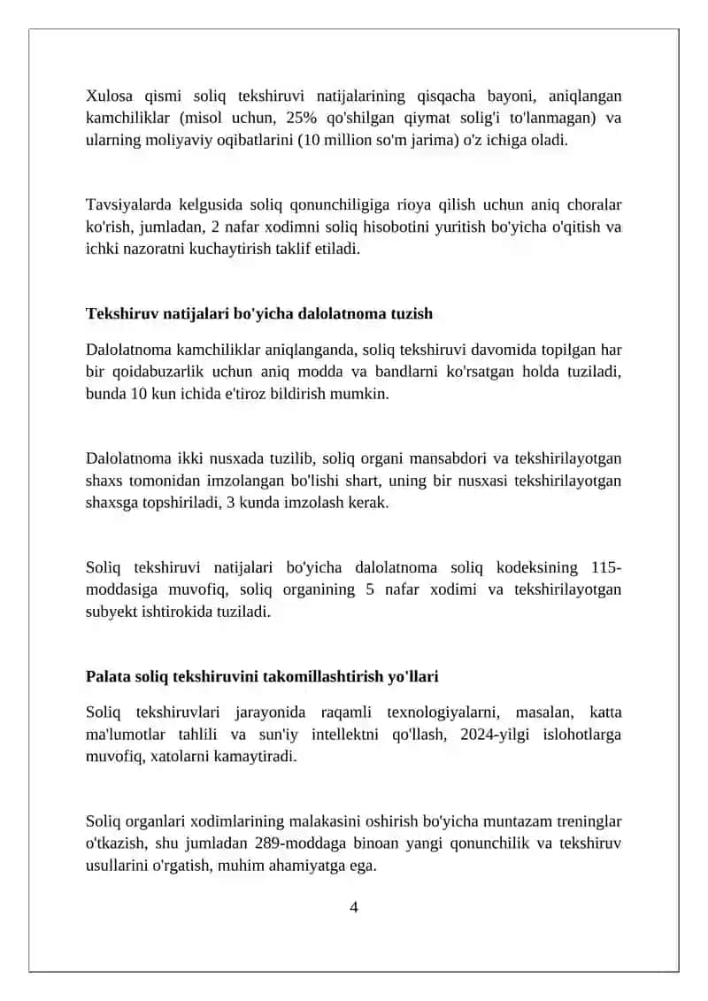 Kameral soliq tekshiruvi 4
