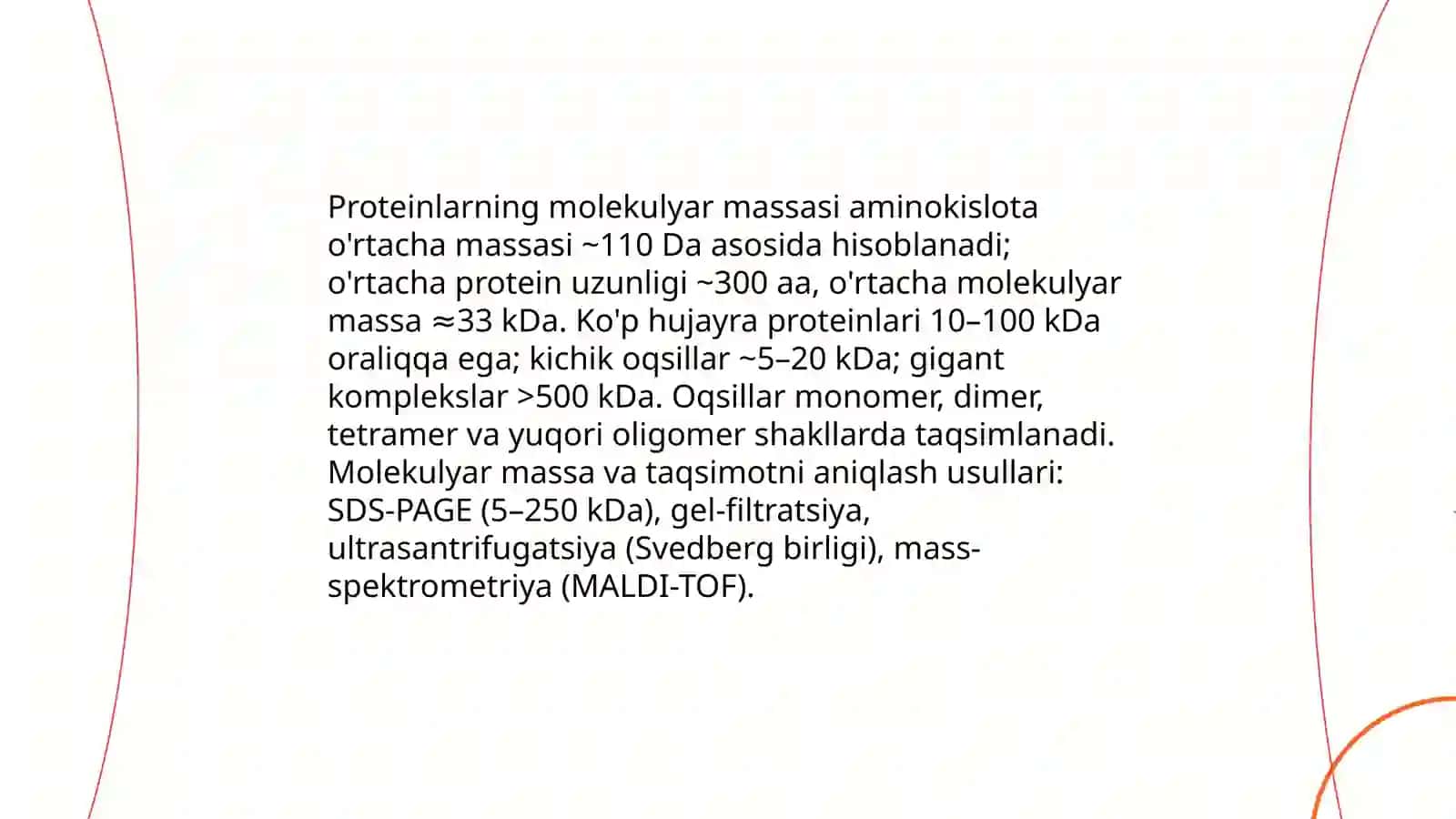 Oqsillarning fizik va kimyoviy xossalari 4