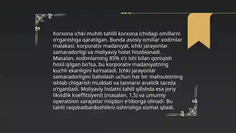Korxona muhiti 4