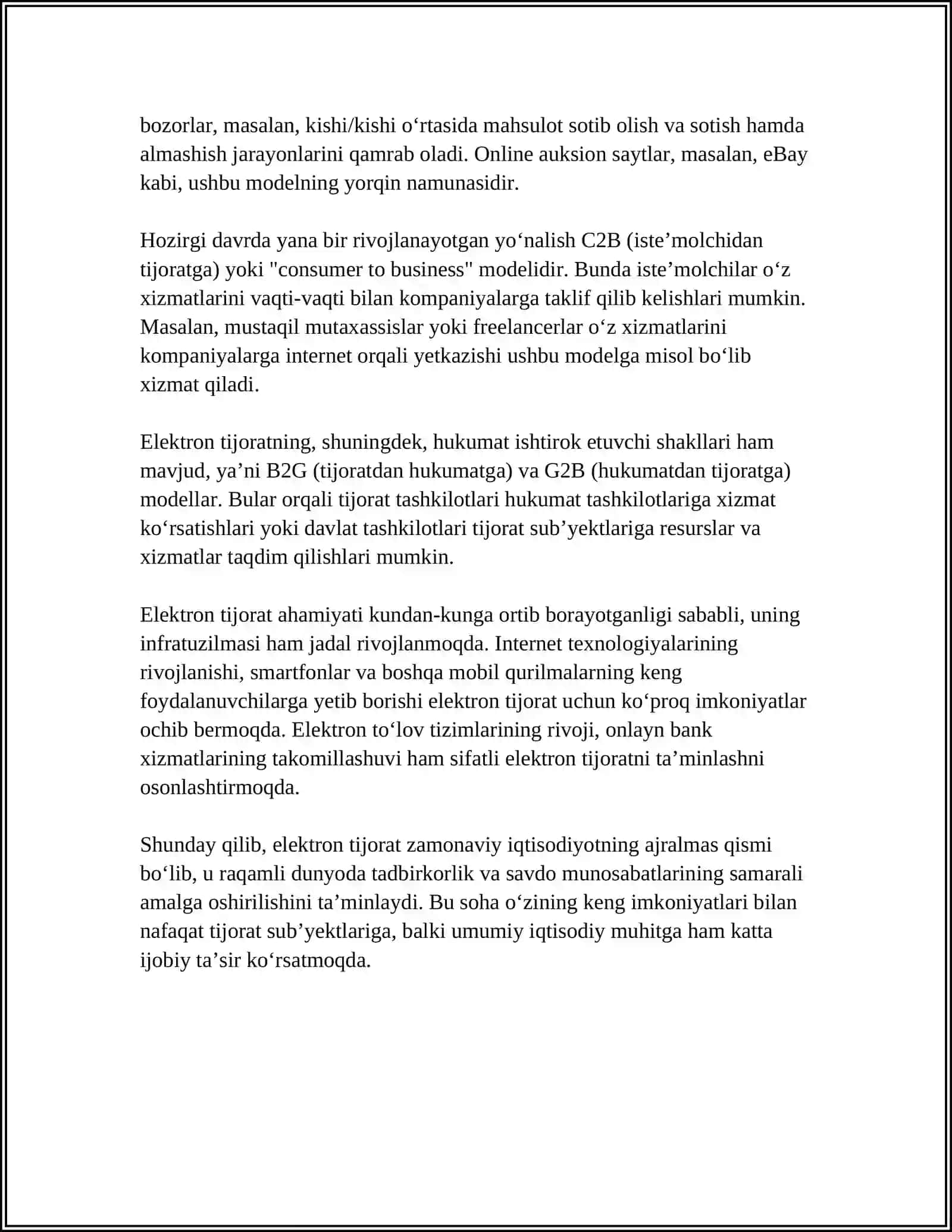 ELEKTRON TIJORAT VA ELEKTRON BEZNIS 4