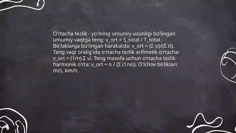 Tezlik 4