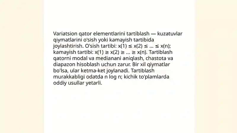 Ko'plik variatsion qator 4