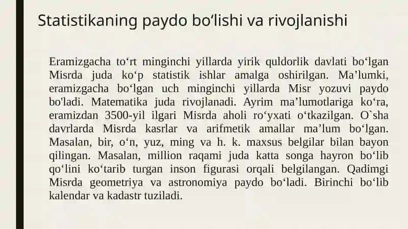 Statistika fanining predmeti va uslubi 4
