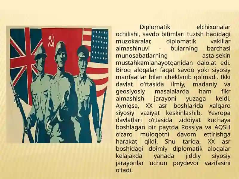 XXasrboshlarida Rossiya-AQSH munosabatlari 4
