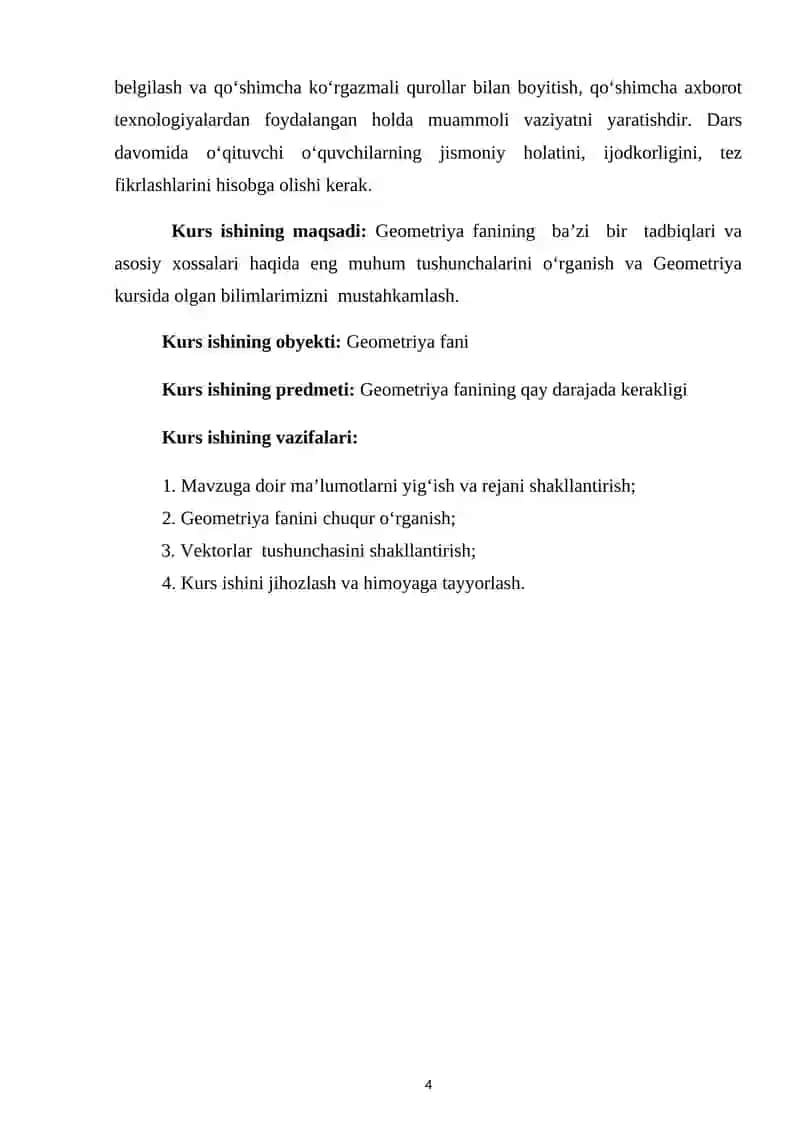Vektor tushunchasi. Vektorlar ustida chiziqli amallar. 4