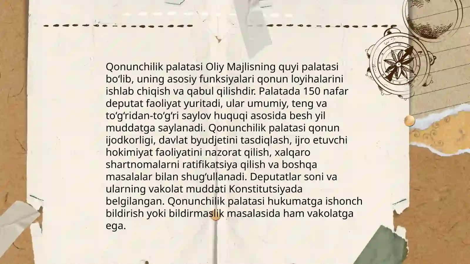 O‘zbekiston parlament tizimi va undagi islohatlar huquq targ‘ibot 4