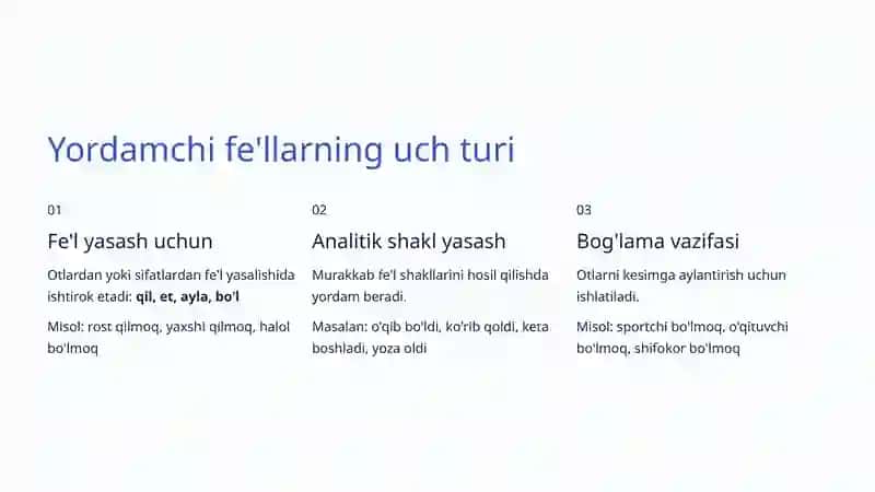 Fe'lning Umumiy Grammatik Tavsifi 4