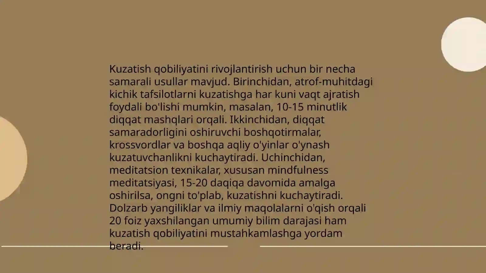 Idrokda kuzatish va kuzatuvchanlik 4