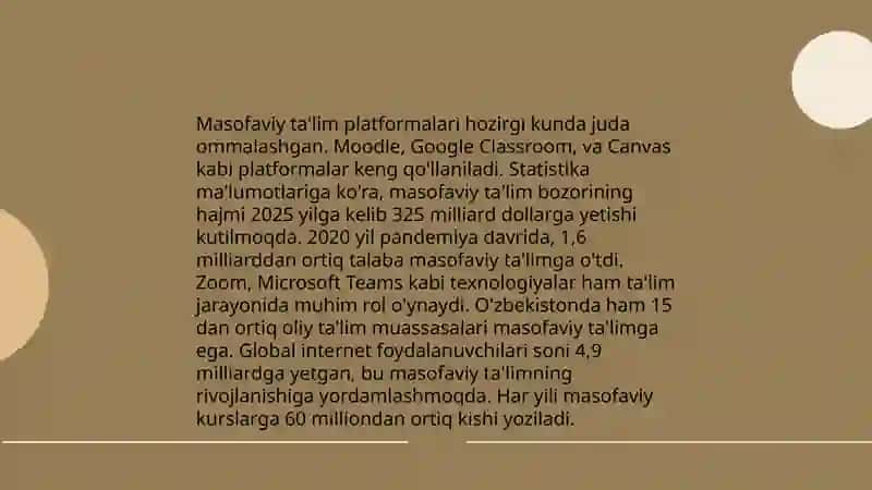 Masofaviy ta'limda integratsiya 4