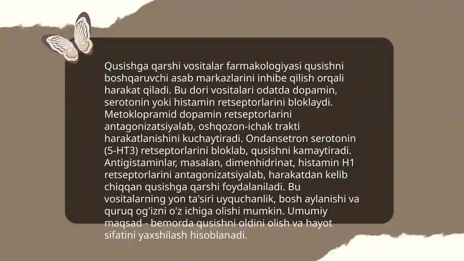 Qustiradigan va qusishga qarshi vositalar 4