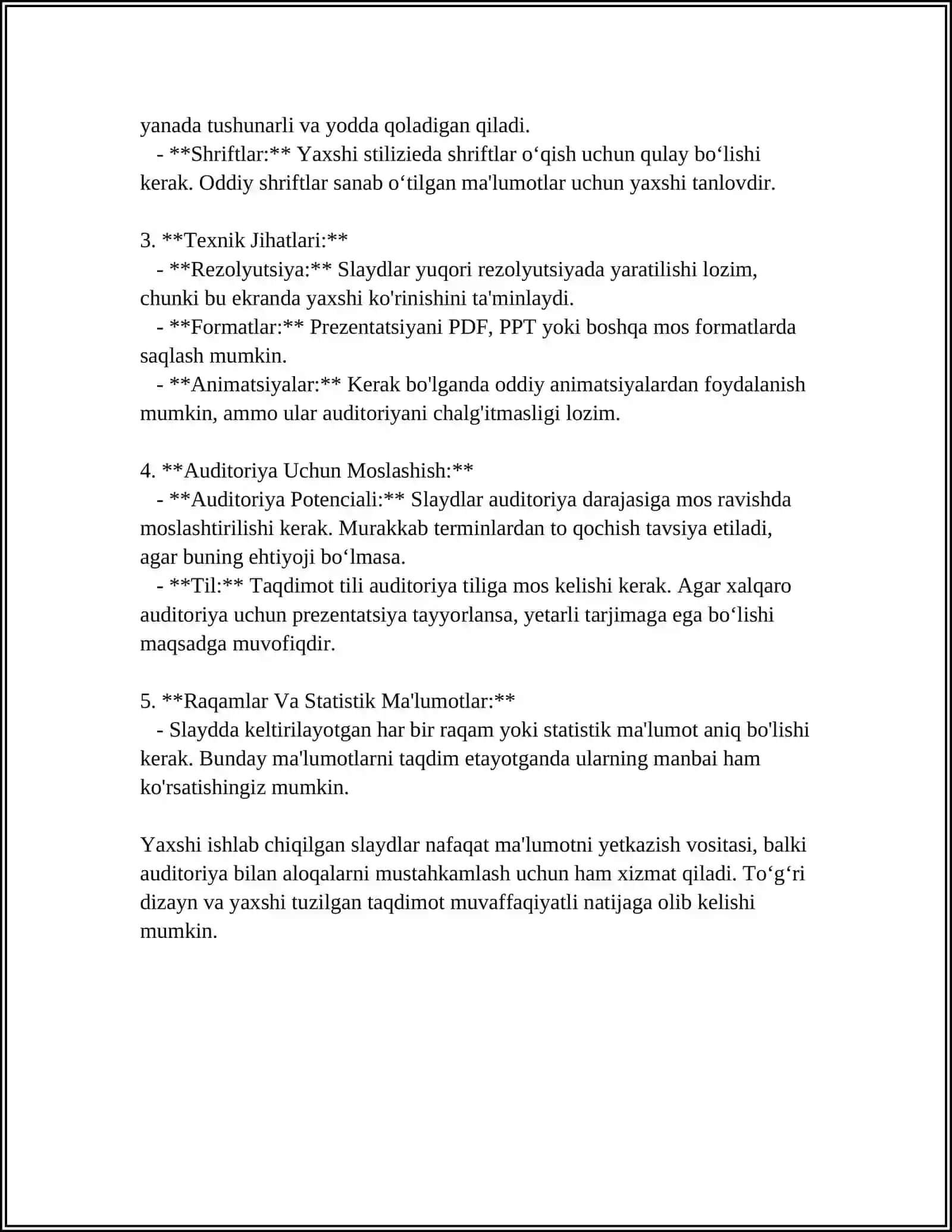 MS POWER POINTDA O'RGATUVCHI-INTERAKTIV TAQDIMOTLAR YARATISH 4