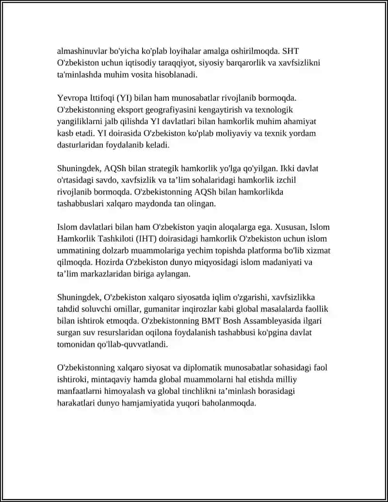 O'ZBEKISTONDA JAHON HAMJAMIYATI 4