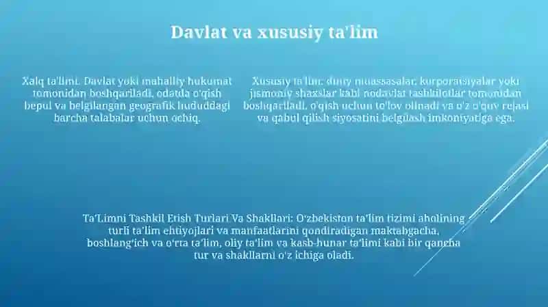 TaʼLimni Tashkil Etish Turlari Va Shakllari 4