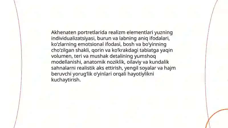 Amarna badiiy taklifida realizm 4