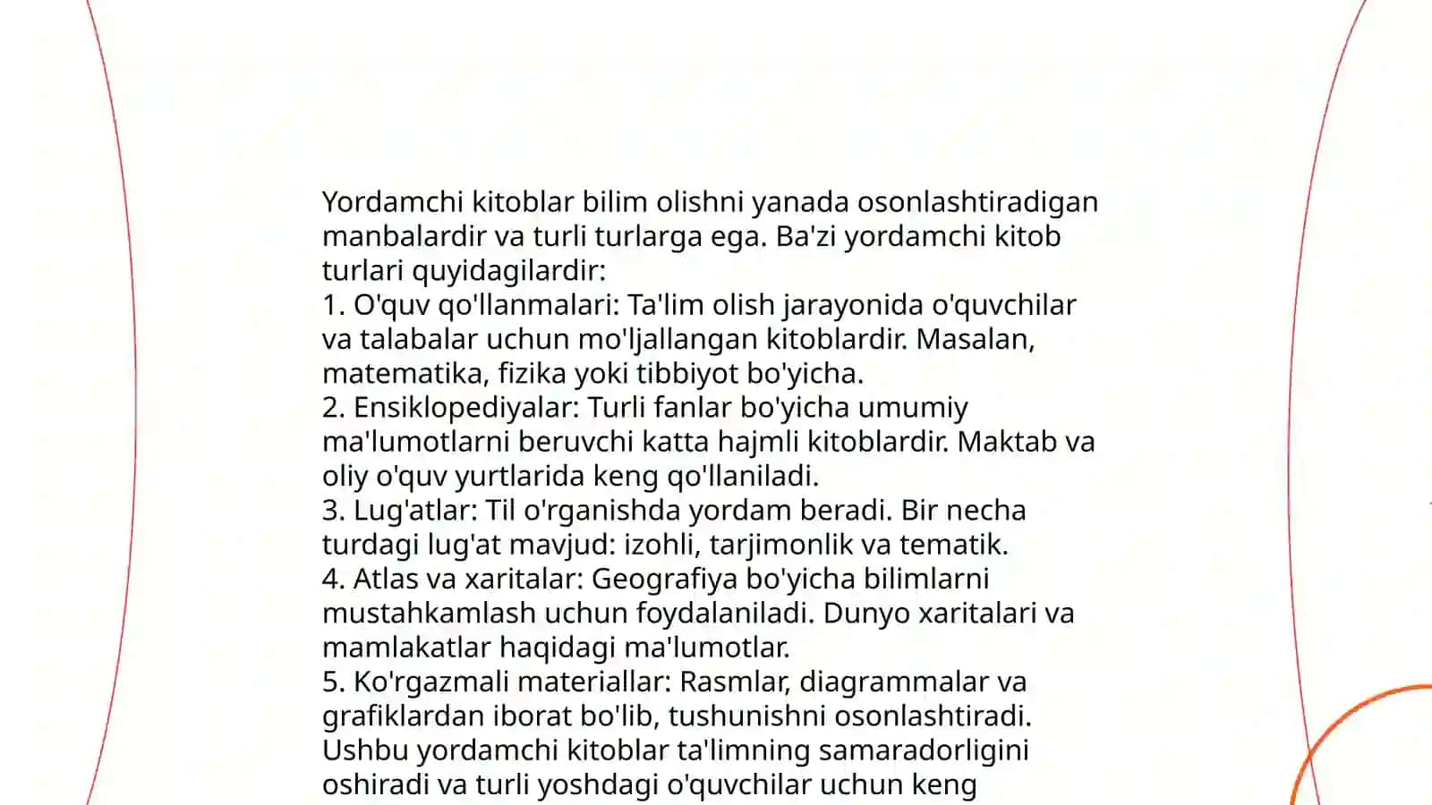 Yordamchi kitob va uning materiallari 4