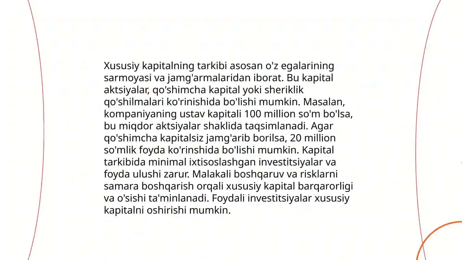 Xususiy kapital hisobi 4