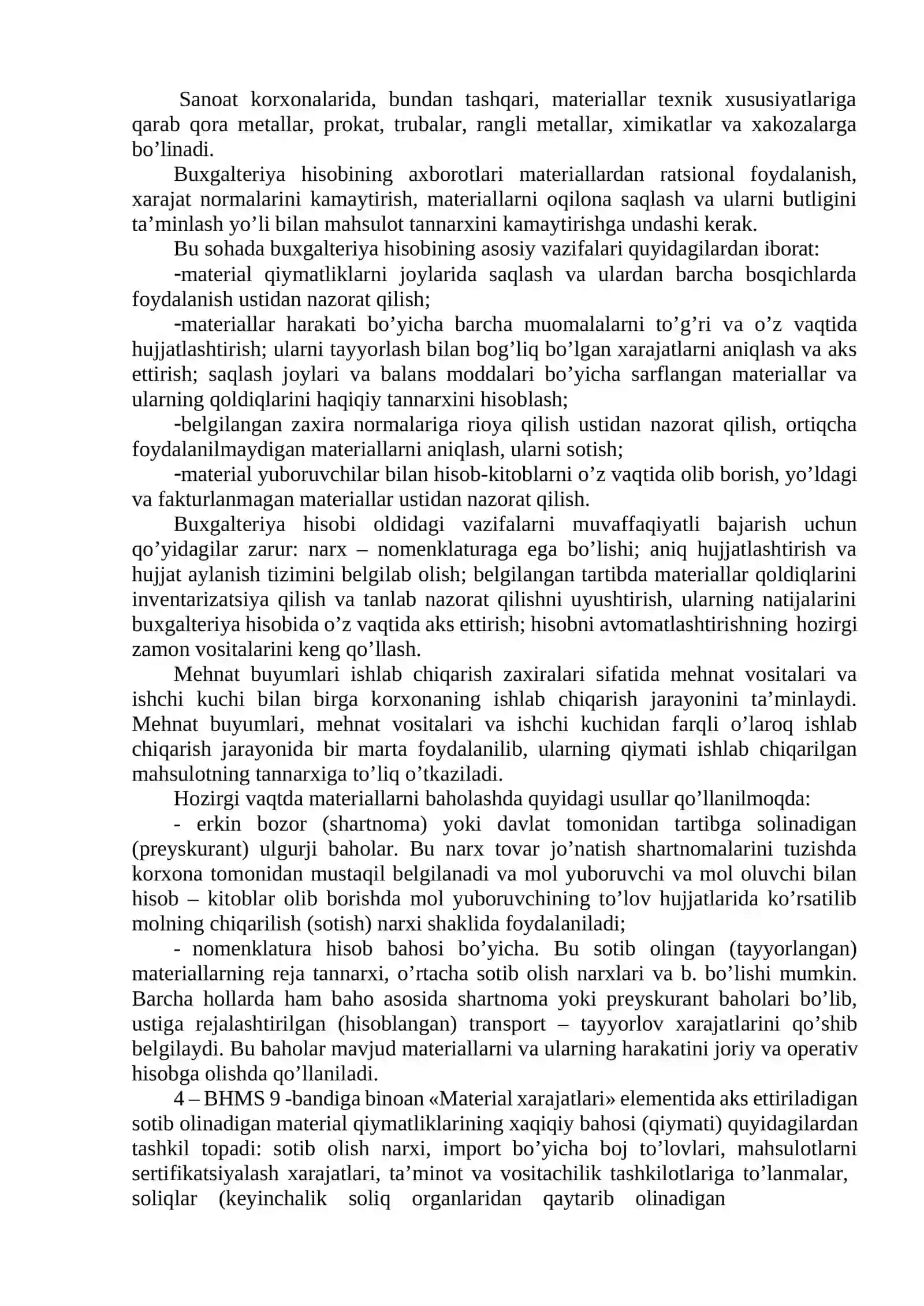Materiallarning Hisob-kitoblari va Auditi 4