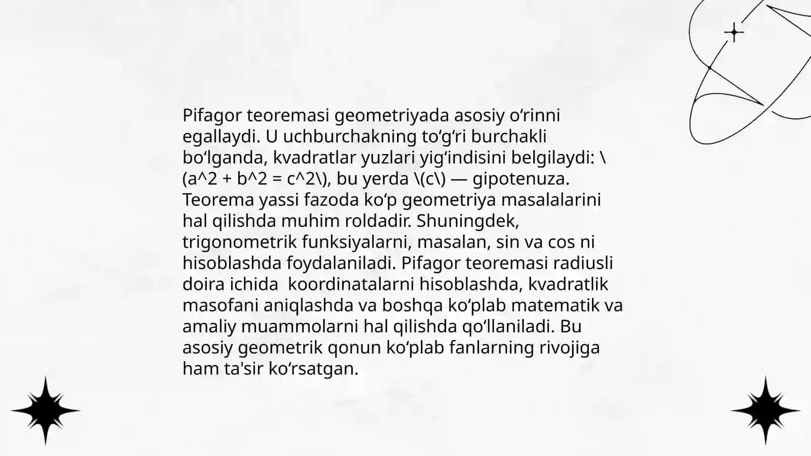 Pifagor teoremasi va uning isbotlari 4