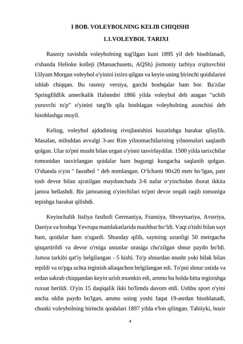 Voleybolning Kelib Chiqishi 4