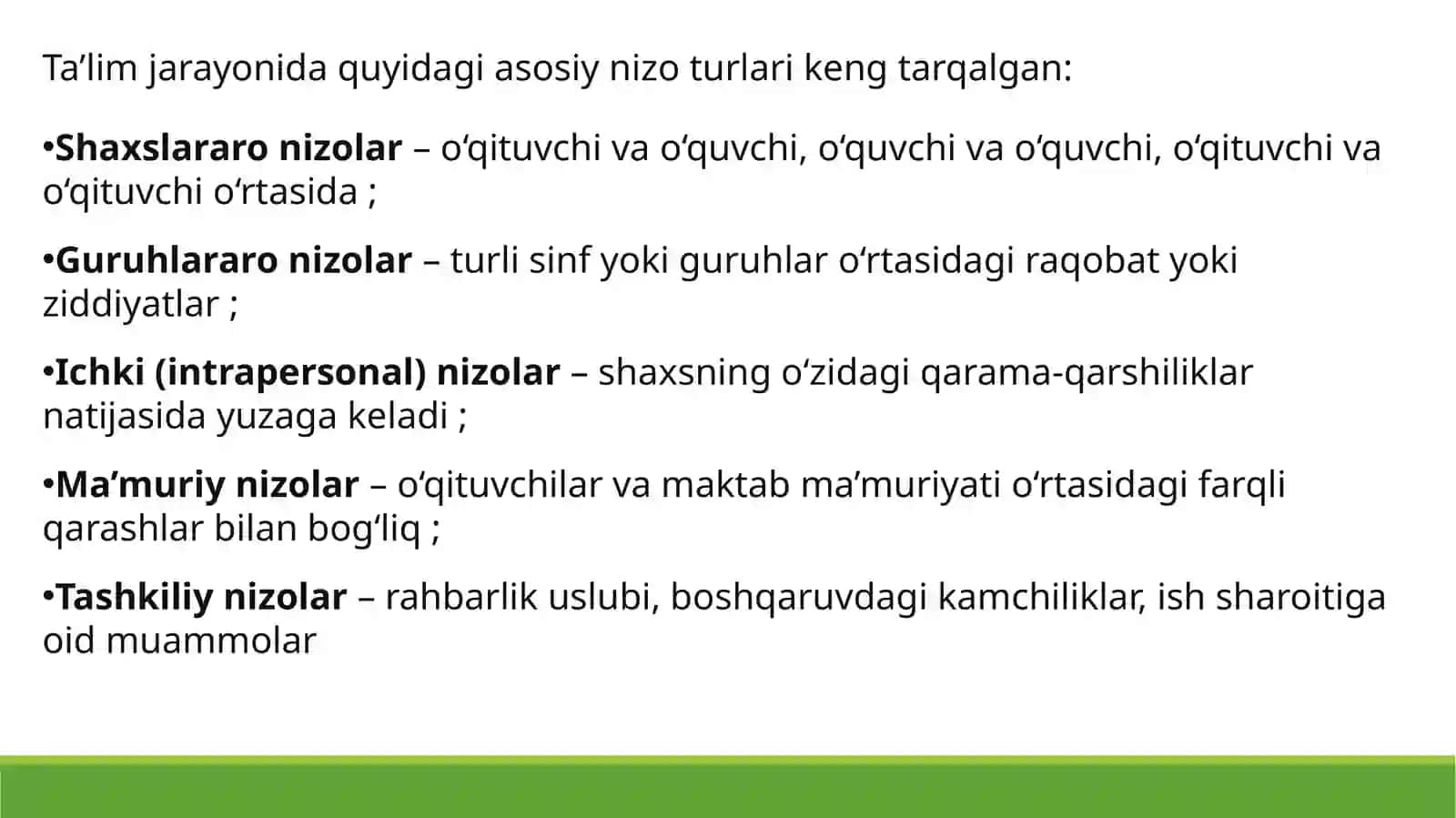 Pedagogik nizolarni bartaraf etish texnologiyasi 4
