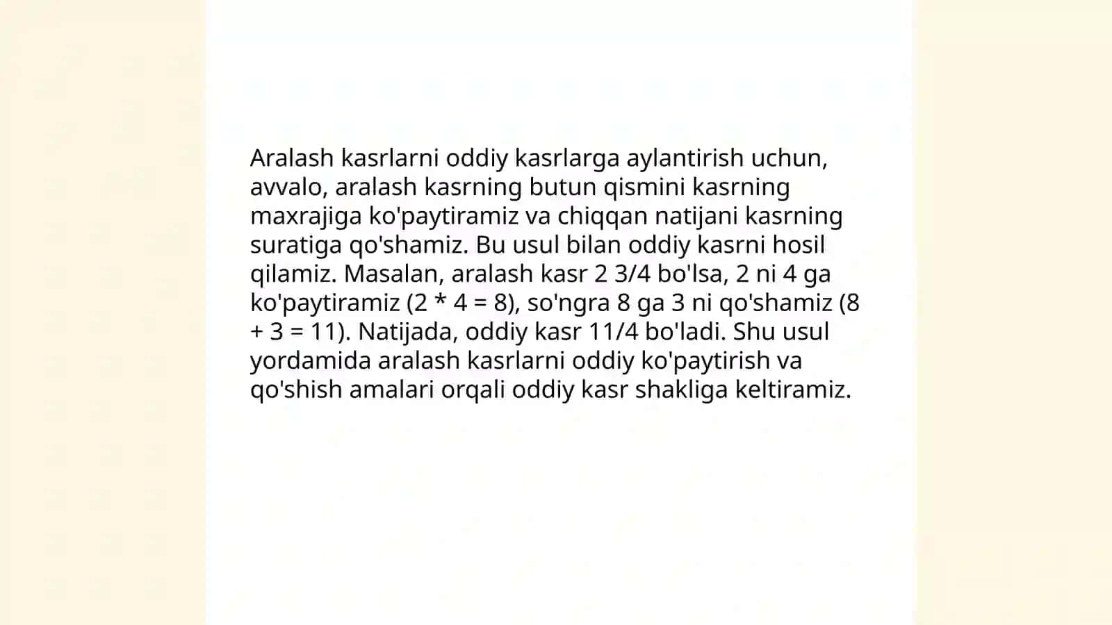 Aralash kasrlarni qoshish va ayirish mavzusida taqdimot 4