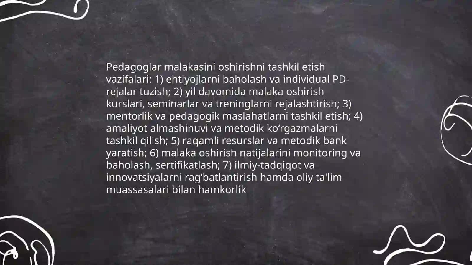 Maktabgacha ta'lim tashkiloti bo'yicha method ishlarini tashkil etish vazifalari 4