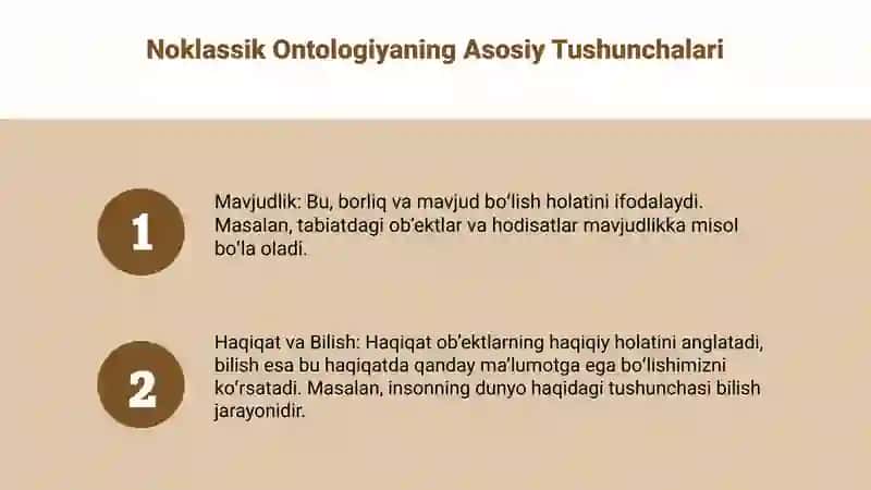 Noklassik Ontologiya: Kirish 4