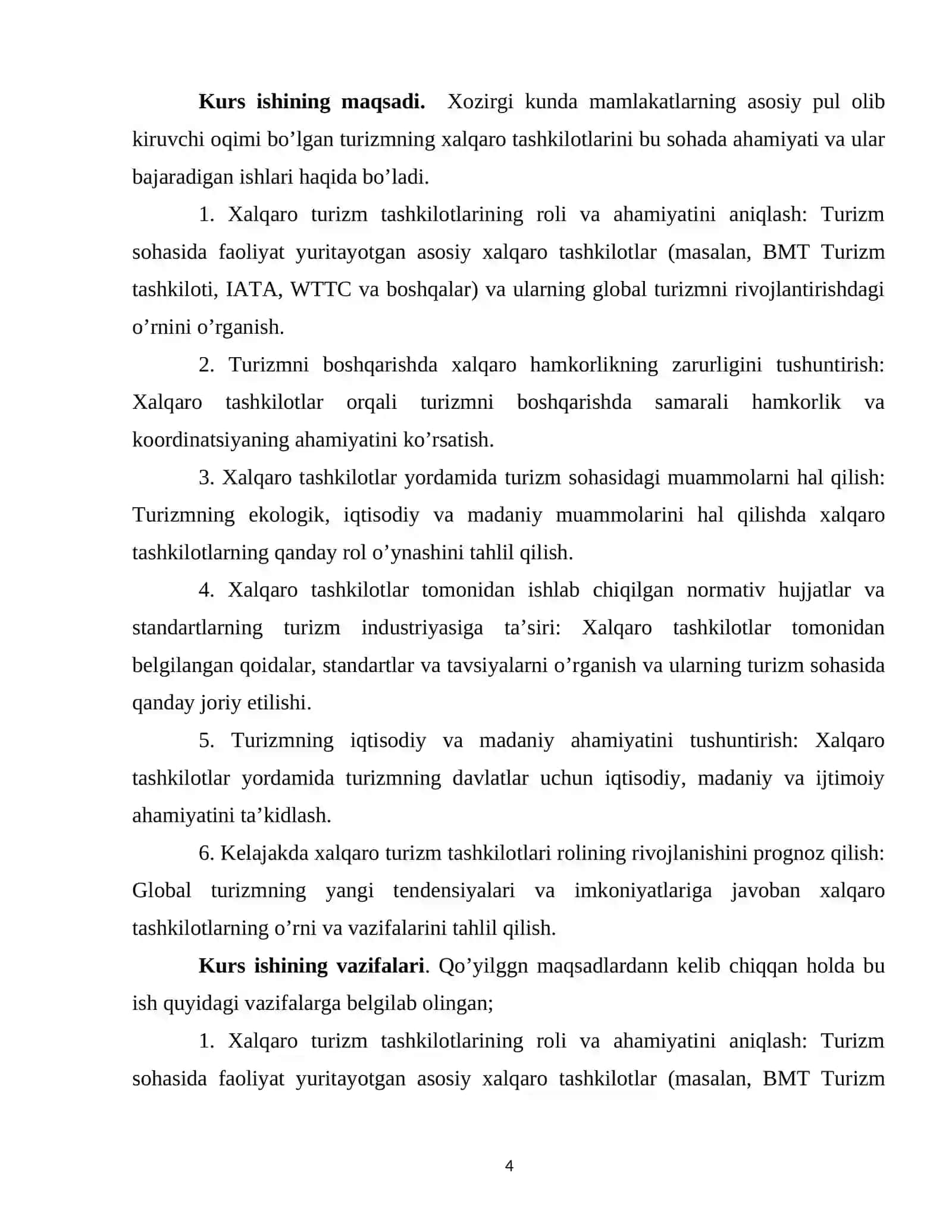 TURIZM: NAZARIYA VA AMALIYOT 4