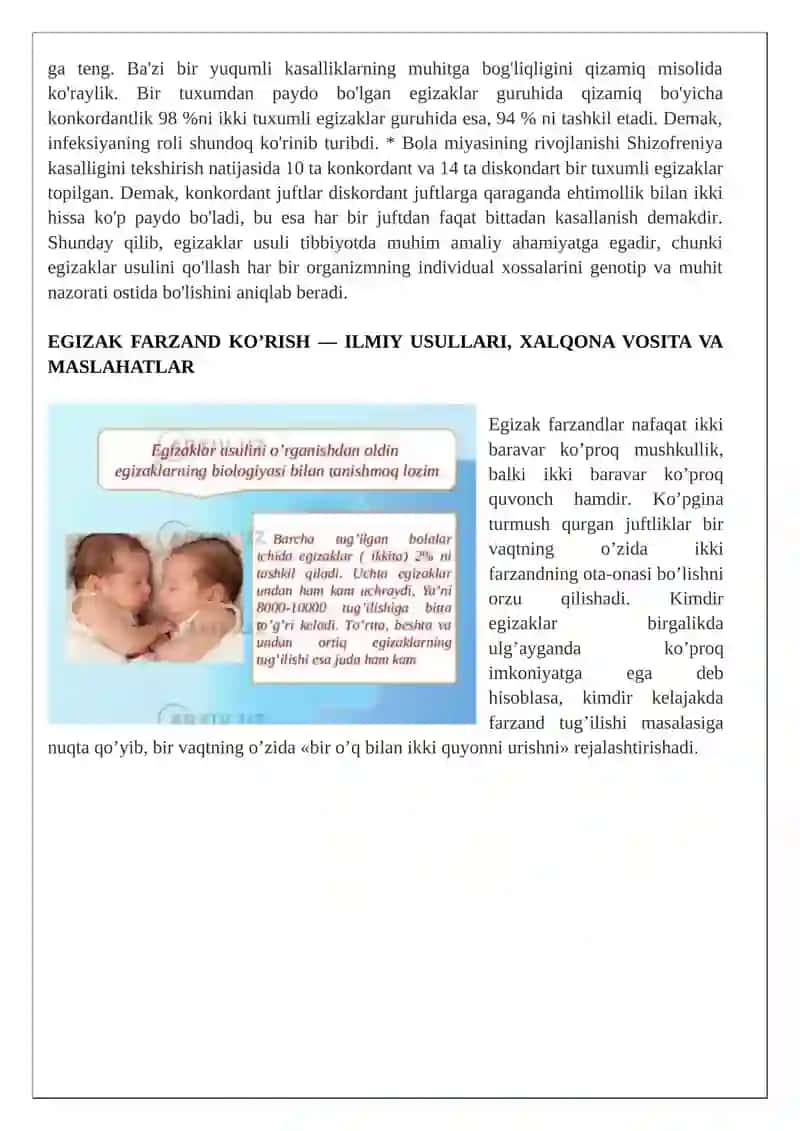 Egizaklar usuli 4