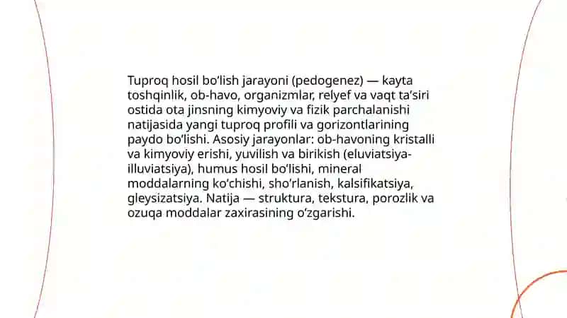 Tuproq va uning tabiiy xususiyatlari 4