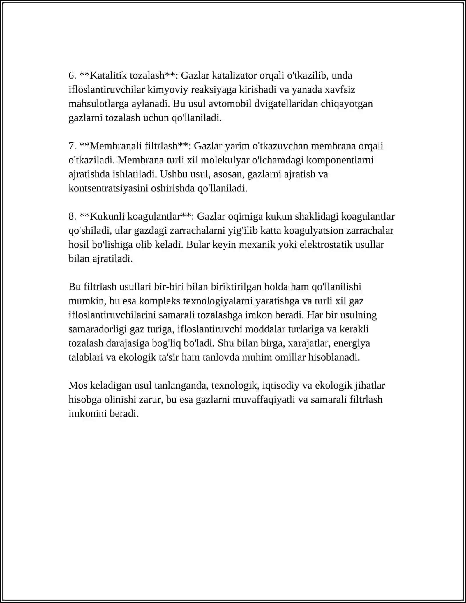 GAZLARNI FILTRLASH USULLARI 4