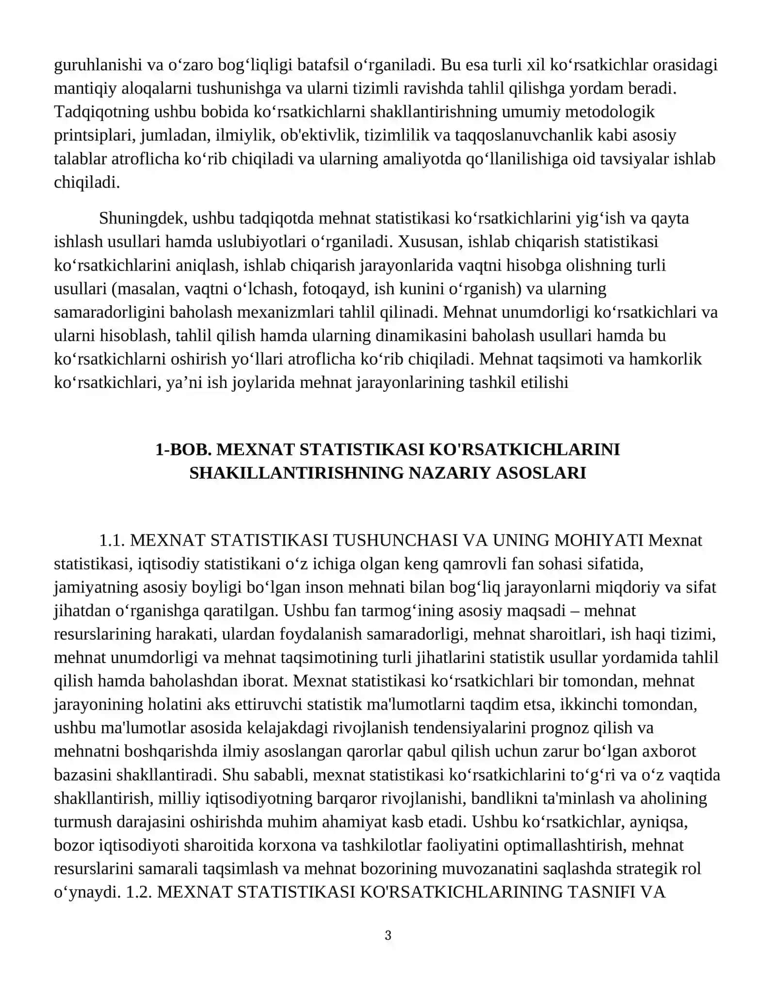 Mexnat statistikasi ko’rsatgichlarini shakillantirish 4