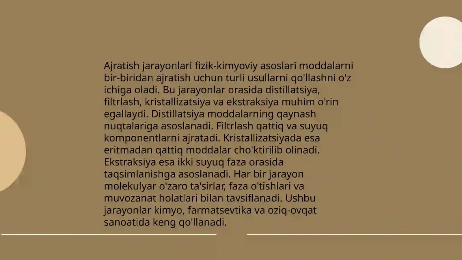 Moddalarni ajratish va cho'ktirish 4