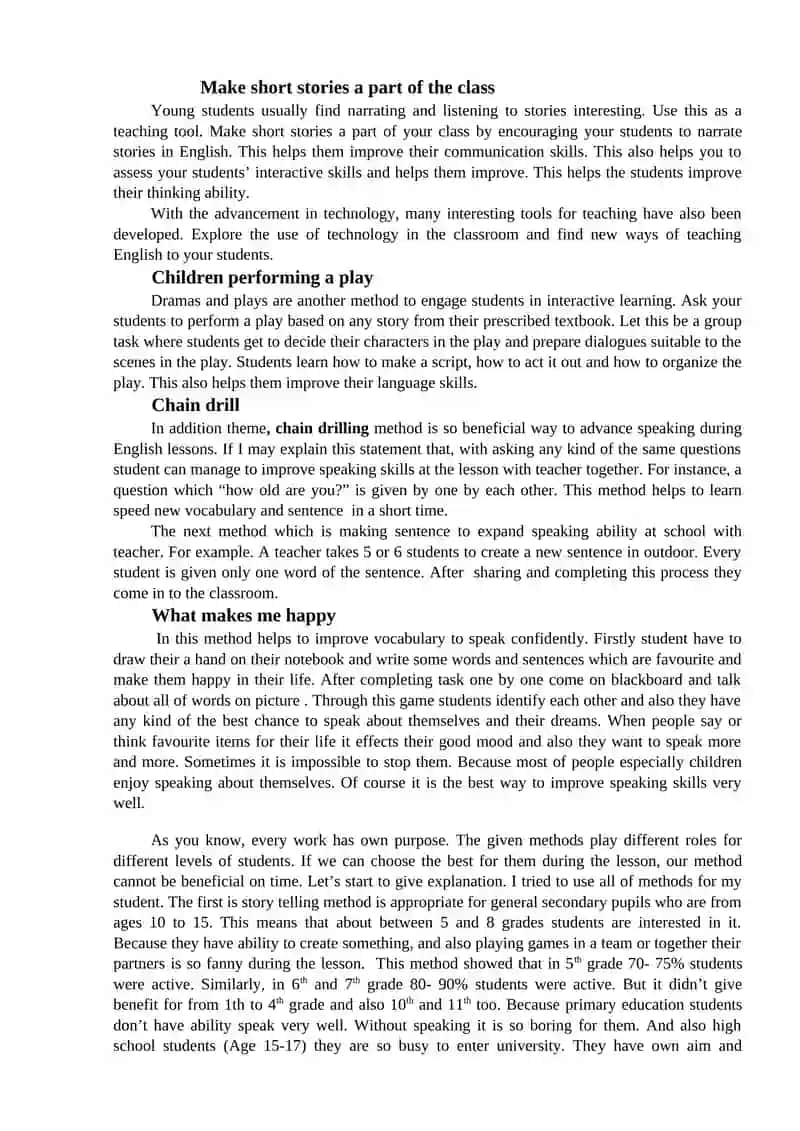 TEACHER'S ROLE IN SPEAKING ACTIVITIES 4