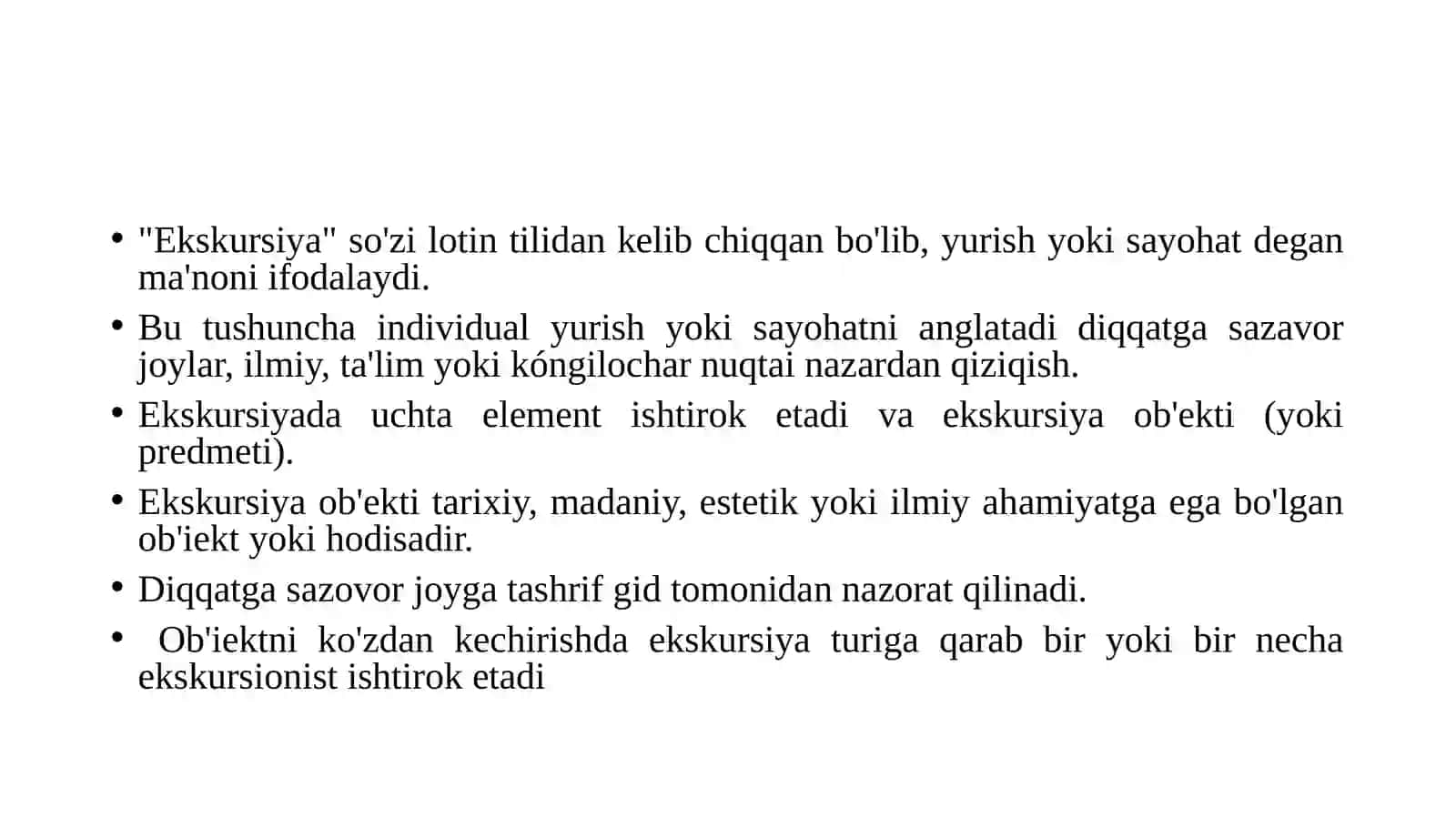 EKSKURSIYA DARSLARINI TASHKIL ETISH 4