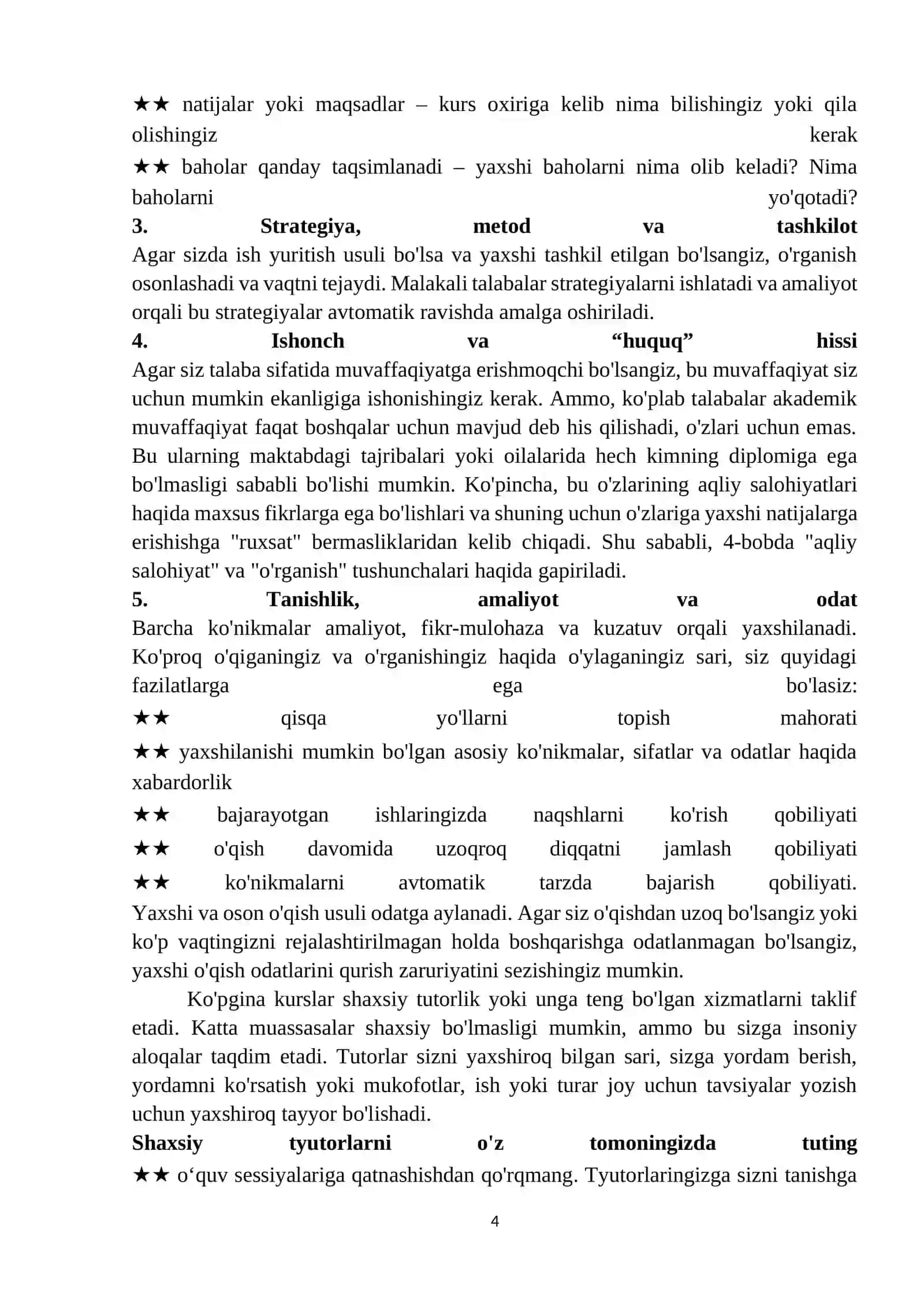 MA’RUZA MASHG‘ULOTI MATERIALLARI 4