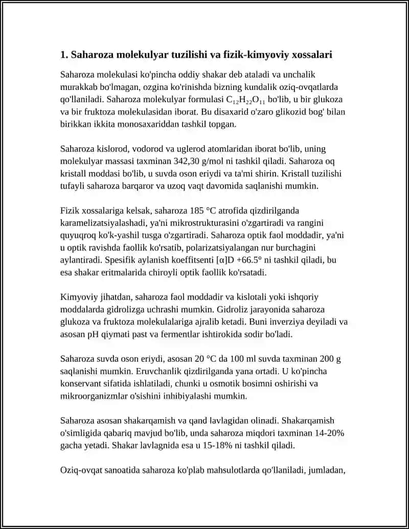 SAHAROZANI QAND LAVLAGI VA SHAKAR QAMISHDAN OLINISHI 4