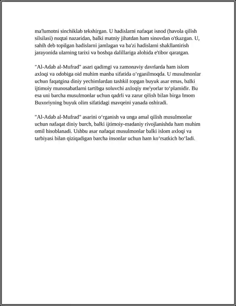 Al-Adab al-Mufrad 4