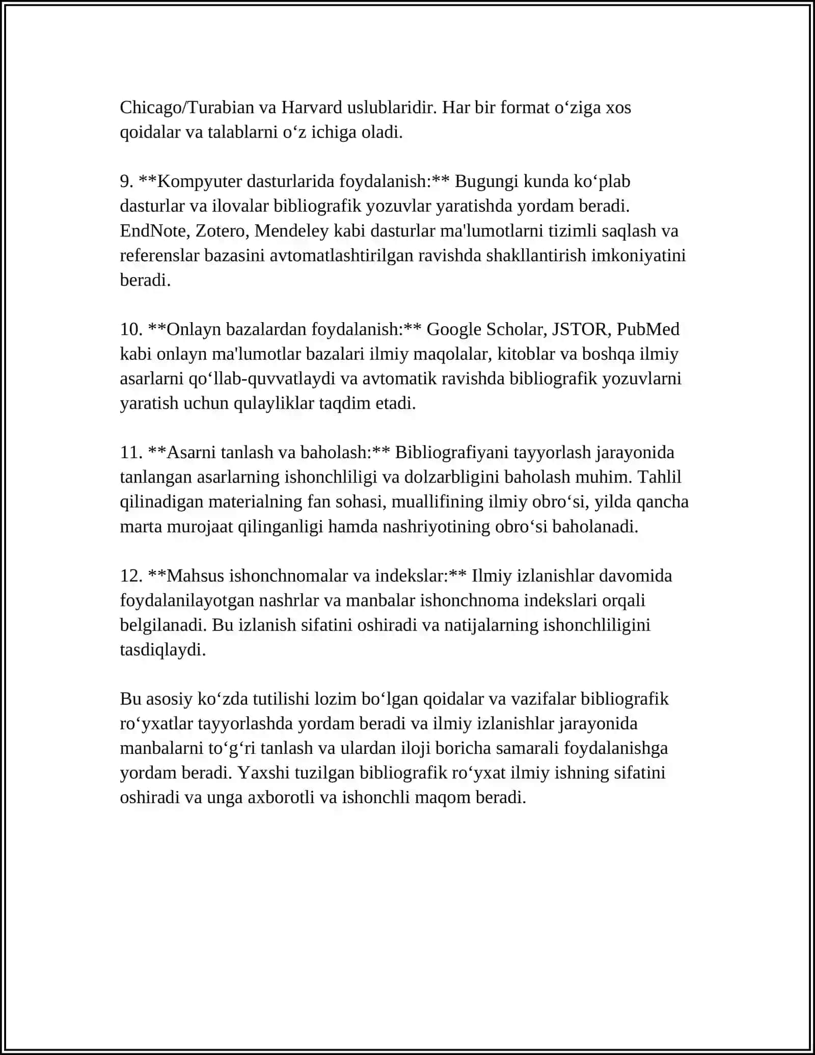 IJTIMOIY VA GUMANITAR FANLAR BO'YICHA BIBLIOGRAFIK RO'YXATLARNI YARATISH METODOLOGIYASI 4