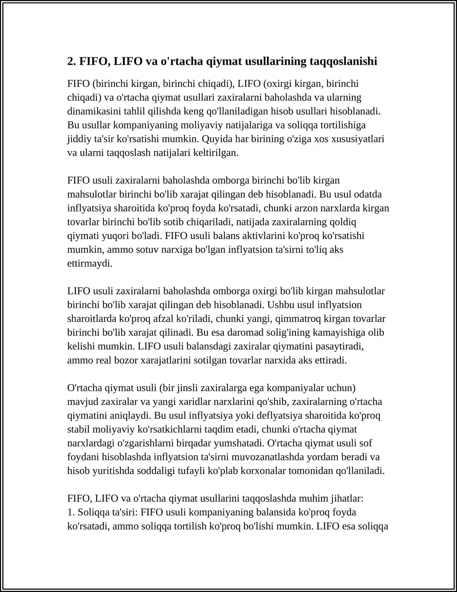 XARANATLARNI BAHOLASH VA ULARNING DINAMIKASI 4
