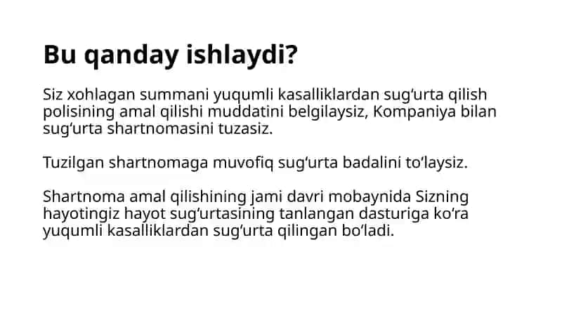 Yuqumli kasalliklardan sug’urtalash. 4