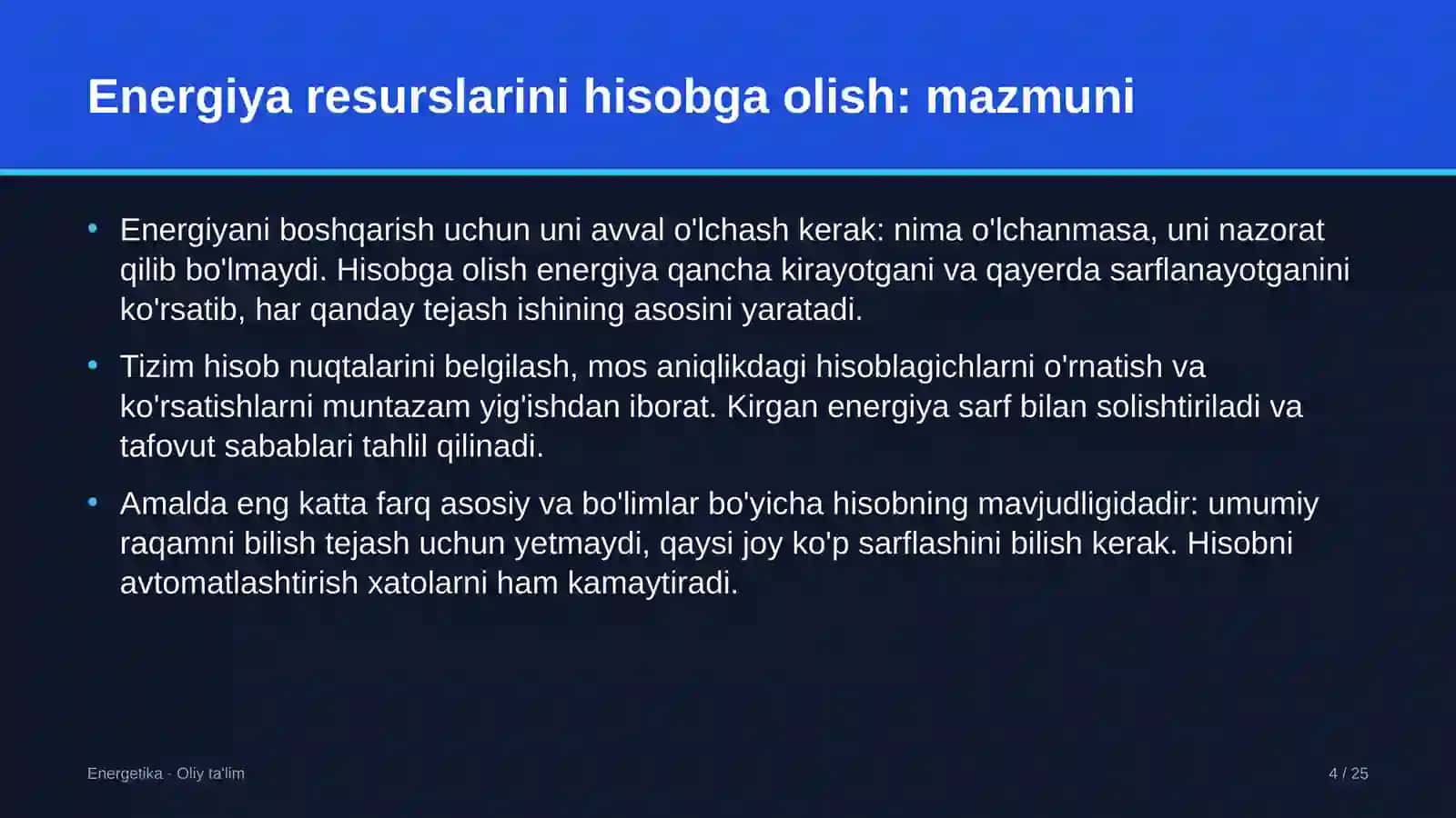 un yorma sanoatida energiya resurslarini hisobga olish 9377 4