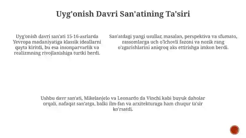 Florensiya Uyg'onish Davri San'ati 4