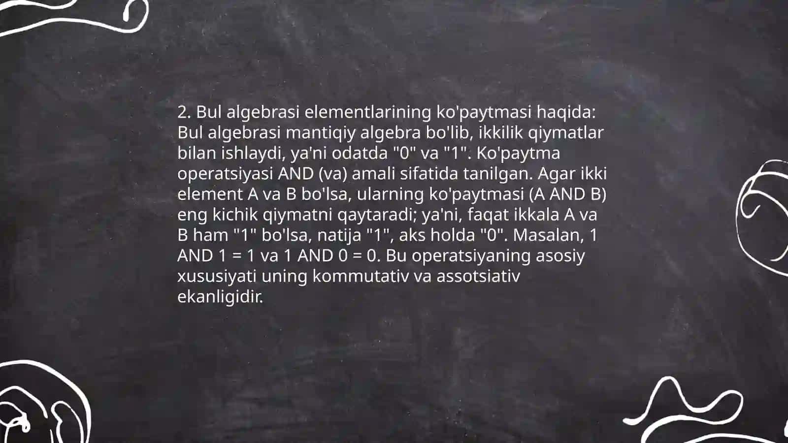 Bul algebrasi 4