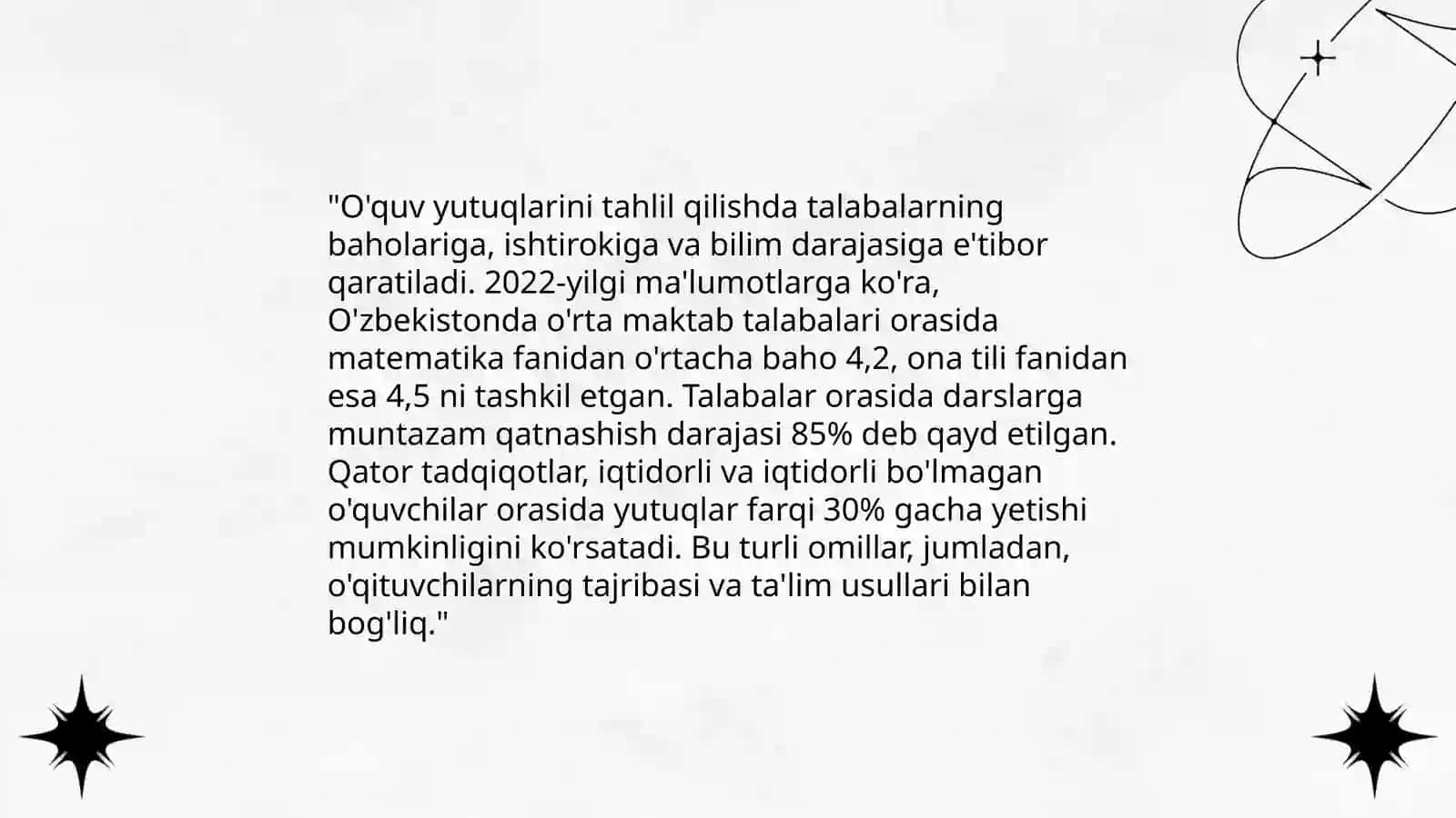 Bilim koʻnikma va malakalarni baholash mezonlari 4